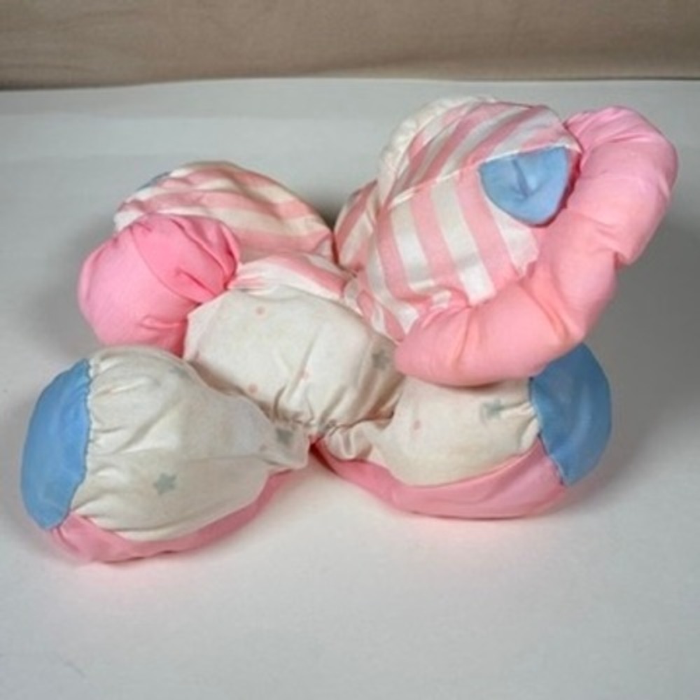 Vintage 1991 Fisher Price Puffalump HORSE Pony PINK Striped Plush Toy - Picture 4 of 11